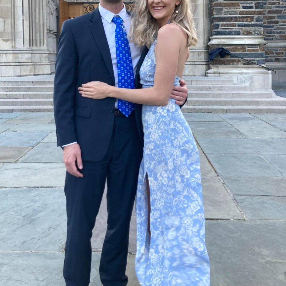 Reformation Blue Floral Halter Midi Dress